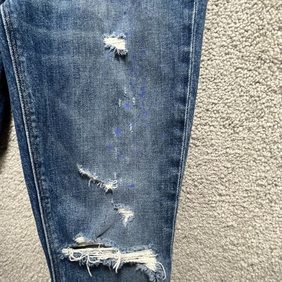 Hudson Jeans Women's 24 Blue Distressed Holly Straight Leg Mid Rise‎ 5-Pocket - Picture 7 of 16